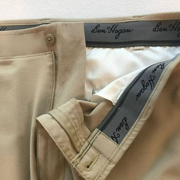 Ben Hogan Men's Flat Front Bermuda Golf Shorts Sz 40 in Khaki Tan Activewear - Picture 10 of 14